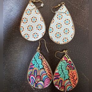 Colorful Teardrop Earrings Set